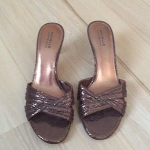 New Mochelle D kitten heels sz 9 bronze